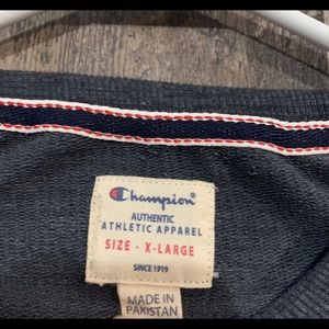 XL Dark blue grey long sleeve Champion crew neck